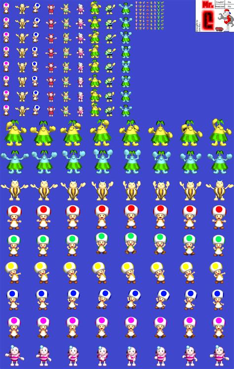 The Spriters Resource Full Sheet View Mario Power Tennis Audience