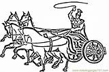 Chariot Coloring Colouring Pages Roman Chariots Italy Template Italian Countries Searches Recent sketch template