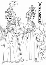 Coloring Pages Anime Historical Princess Choose Board Ladies Shojo sketch template