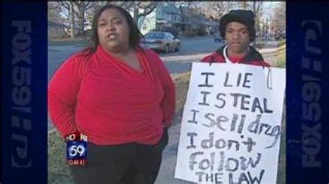 Indiana Mom Forces Son To Wear I Lie I Steal Sign On Street Corner