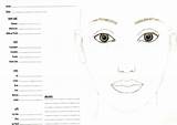 Face Makeup Charts Printable Chart Template Printables Make Vidalondon Choose Board sketch template