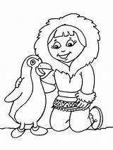 Inuit Fille Petite Eskimosi Esquimales Coloriage Coloriages Filles Kolorowanki Dzieci Personnages Kolorowanka Eskimos Imprime Partage Télécharge sketch template
