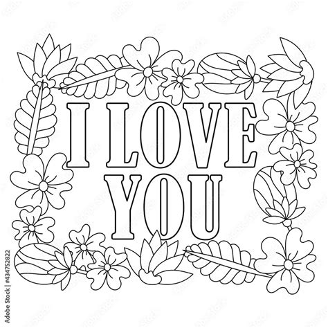 love  text coloring page  st valentines day birthday
