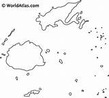 Fiji Outline Islands Map Oceania Print Worldatlas Countries Quiz Webimage Countrys sketch template