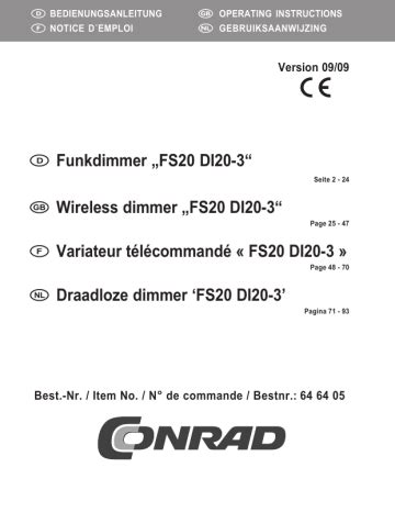 conrad fs   operating instructions manual manualzz