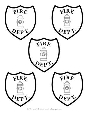 firefighter badge coloring page rosenda vernon