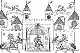 Ritter Feudalism Burgen Coloriage Edat Mitjana Activityshelter Española Español sketch template