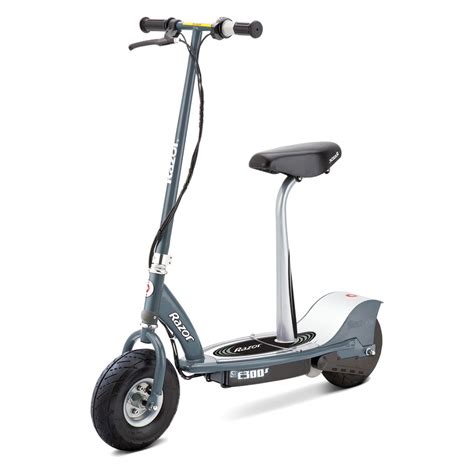 razor  es electric scooter  detachable seat gray