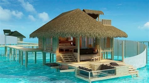 overwater bungalows   olhuveli island maldives backiee