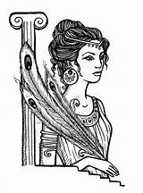 Hera Goddess Medusa Mythology Deusa Grega Juno Goddesses Mitologia Zeus Deuses Desenhos sketch template