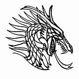 Coloring Dragon Pages Head Neon Template Fierce Colouring Printable Getcolorings Color sketch template