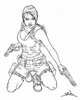 Croft Lara Wip Deviantart sketch template
