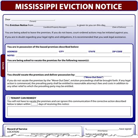 mississippi eviction notice