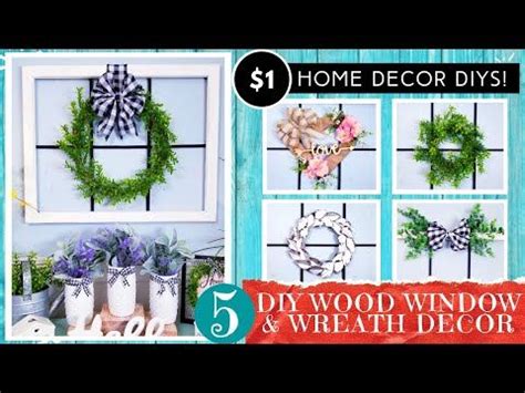 diy dollar tree window wreath home decor solid wood