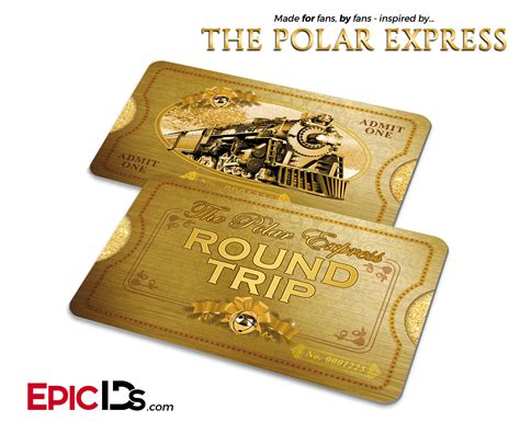 polar express inspired north pole train ticket card polar