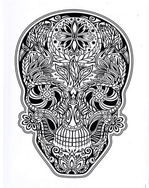 skull coloring pages printable digital    etsy skull