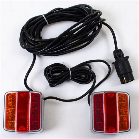 magnetic trailer led light kit towing lights lamps cluster read   ebay