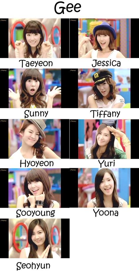 girls generation snsd gee who s who girls generation