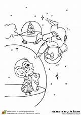 Enfant Extraterrestres Coloriages Cosmonautes Jeudi Volante Volantes Balade Hugo Danieguto Explorateurs Soucoupes Soucoupe Hugolescargot sketch template