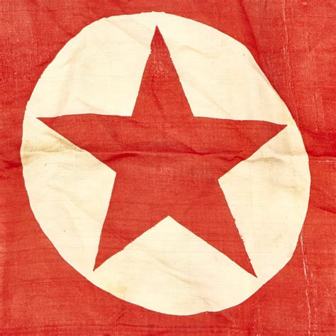 original  korean war captured flag  north korea