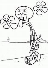 Squidward Spongebob sketch template