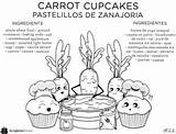 Brighter Bites Cupcakes Carrot Coloring Sheet Outlooks Choices sketch template