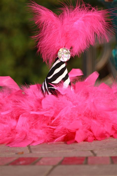 hot pink zebra girls 1st birthday party hat with swarovski rhinestone