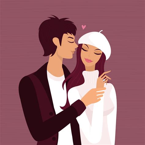 Engaged Couple In Love Illustration 240290 Vector Art At Vecteezy