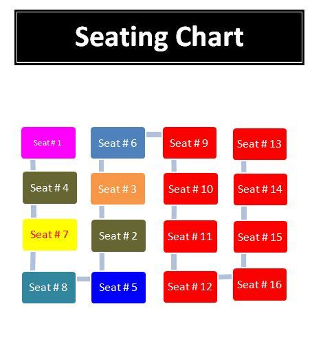 seating chart template  word templates