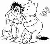 Pooh Winnie Coloring Pages Disney Eeyore Printable Visit Kids sketch template