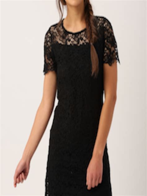 Buy Dressberry Women Black Lace A Line Dress Dresses For Women