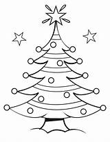 Christmas Coloring Tree Kids Pages Printable Basteln sketch template