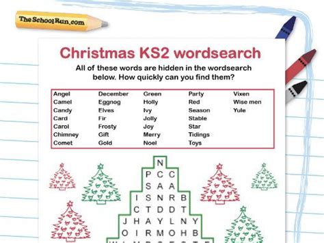 christmas ks wordsearch teaching resources
