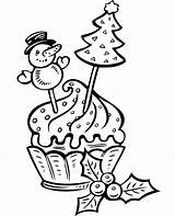 Christmas Coloring Cake Fancy Topcoloringpages Print sketch template