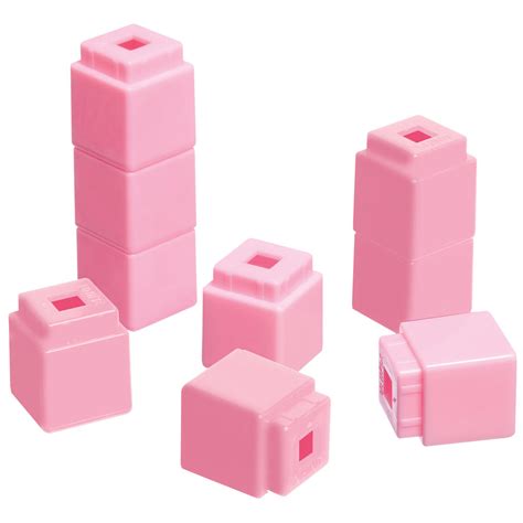 unifix cubes pink set   counting sorting patterning eai