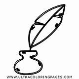 Quill Escribir Pluma Ultracoloringpages Dibujos Plumas sketch template
