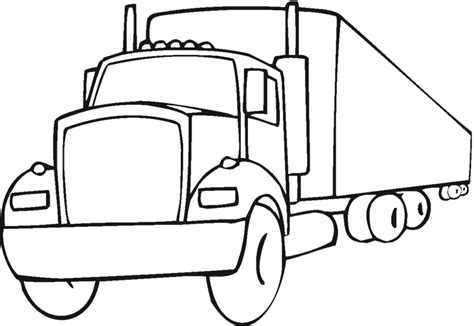wheeler semi mack truck printable coloring page ecoloringpagecom