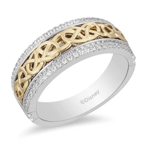 enchanted disney fine jewelry  white  yellow gold  cttw mens