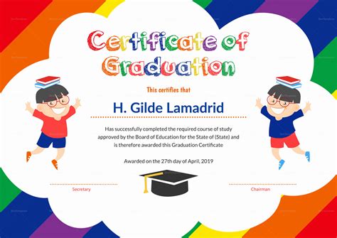 unique preschool graduation certificate template   preschool