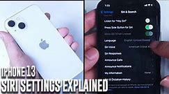 iPhone 13 - Siri Setting's Tutorial | Siri Settings Explained