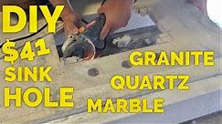 $41 DIY How to Cut an Undermount Sink Hole in Granite, Marble or Engineered Quartz