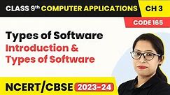 Types of Software - Introduction & Types of Software | Class 9 Computer Applications Chapter 3