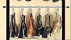 Deluxe 12-Pair Hanging Boot Storage - Double Decker Boot Caddy Includes 12 Boot Hangers (Boot Organizer, Boot Hanger, Boot Storage System) (Silver Rack System with 12 Boot Hangers)