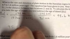 Calculating plate motion example