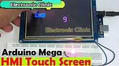Arduino Mega HMI touch screen "7 inch TFT LCD" based Load controlling and display Seconds "Basics"