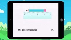Measuring the length of pencils with a ruler. Example 3