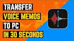 How to Transfer Voice Memos From iPhone to Computer - (Quickest Way)