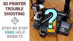 3D printer troubleshooting - Free step by step help website