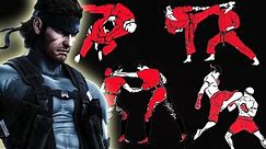 How many fighting styles does Solid Snake know in Metal Gear Solid?