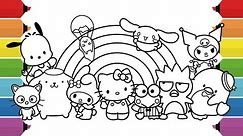 Sanrio Characters Coloring Pages | Hello Kitty, Kuromi, My Melody, Pompompurin, Cinnamoroll, Keroppi